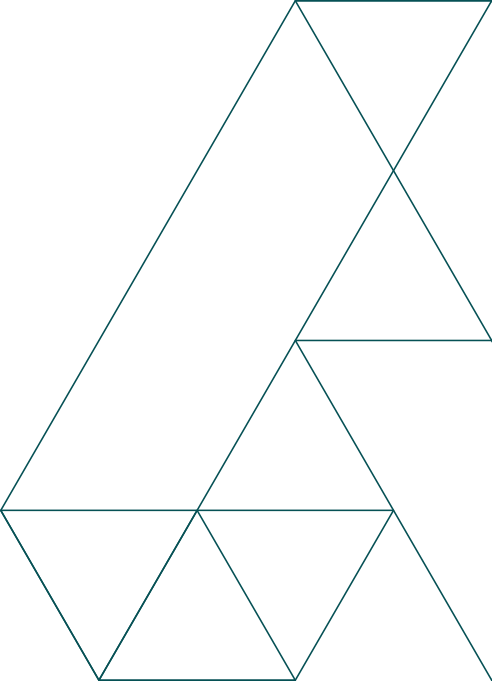 Outlined geometric diamond shapes